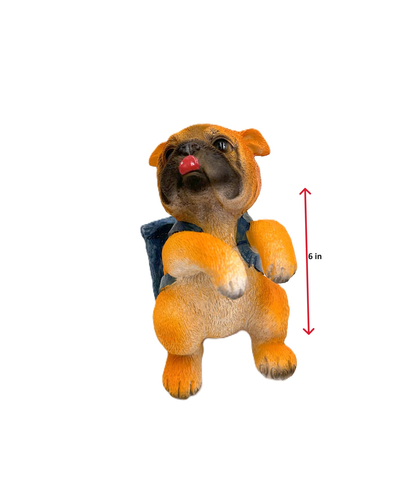 Orange Hanging Dog Tank Decor with Storage Basket