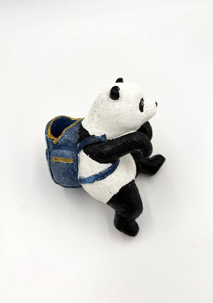 Panda Bear Hanging with Storage Basket