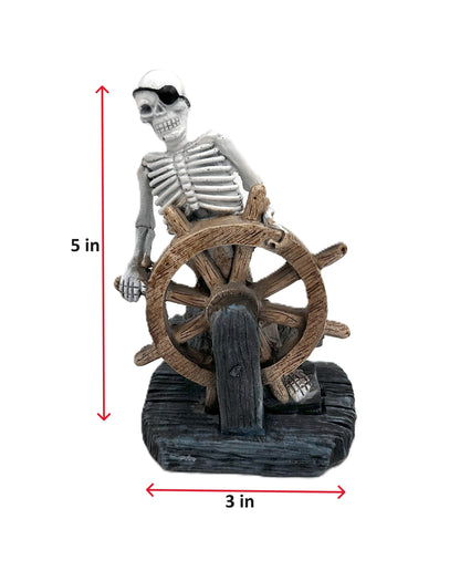 Skeleton Pirate Tank Decoration