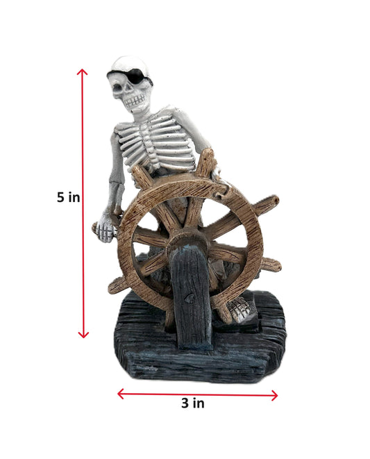 Skeleton Pirate Tank Decoration