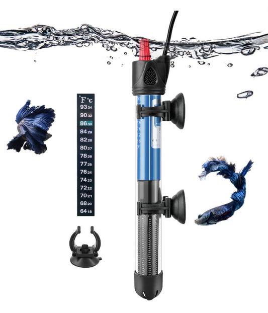 50W Aquarium Heater with Stick-on Thermometer